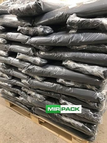 Пакеты для мусора 240 литров, 60 мкм, ПВД, в пачках длинные 93х140 , 2х слойные, в упаковке 100 штук, черные - Вид 8
